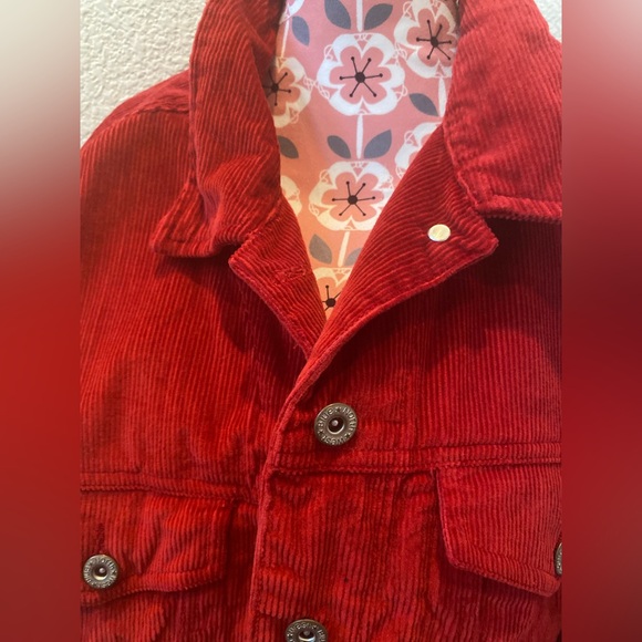 Bright Red Corduroy Jacket - Picture 2 of 4